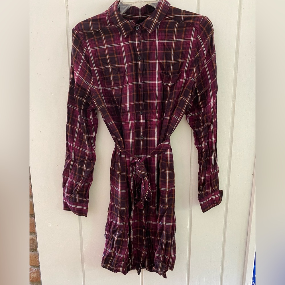 Banana Republic plaid shirt dress